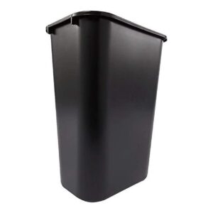 Rubbermaid Commercial 295700BK Deskside Plastic Wastebasket, Rectangular, 10 1/4 gal, Black (3)