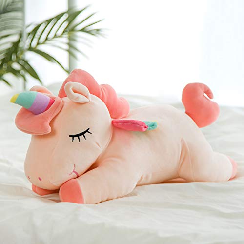 hitoshe Unicorn Stuffed Animals, Soft Unicorn Plush Hugging Pillow Toy Gifts for Kids (Pink, 12 in)