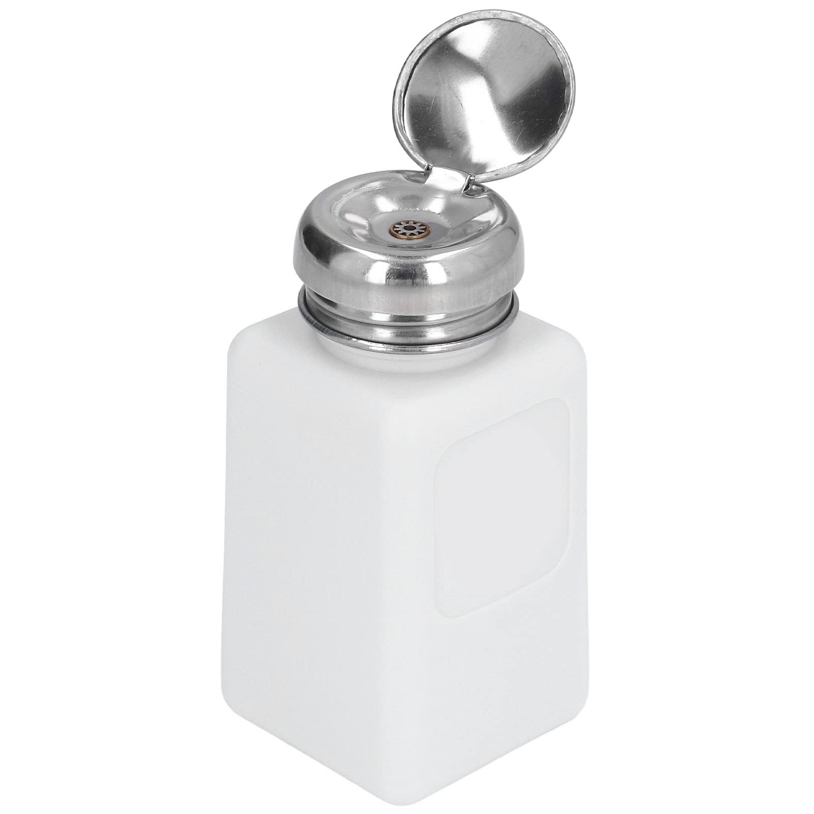 200ML Solvent Dispenser Press Type ESD Anti Static Bottle HDPE with Stainless Steel Lid(White)