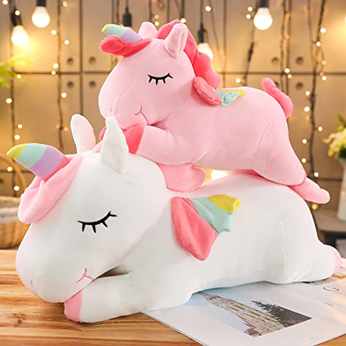 hitoshe Unicorn Stuffed Animals, Soft Unicorn Plush Hugging Pillow Toy Gifts for Kids (Pink, 12 in)