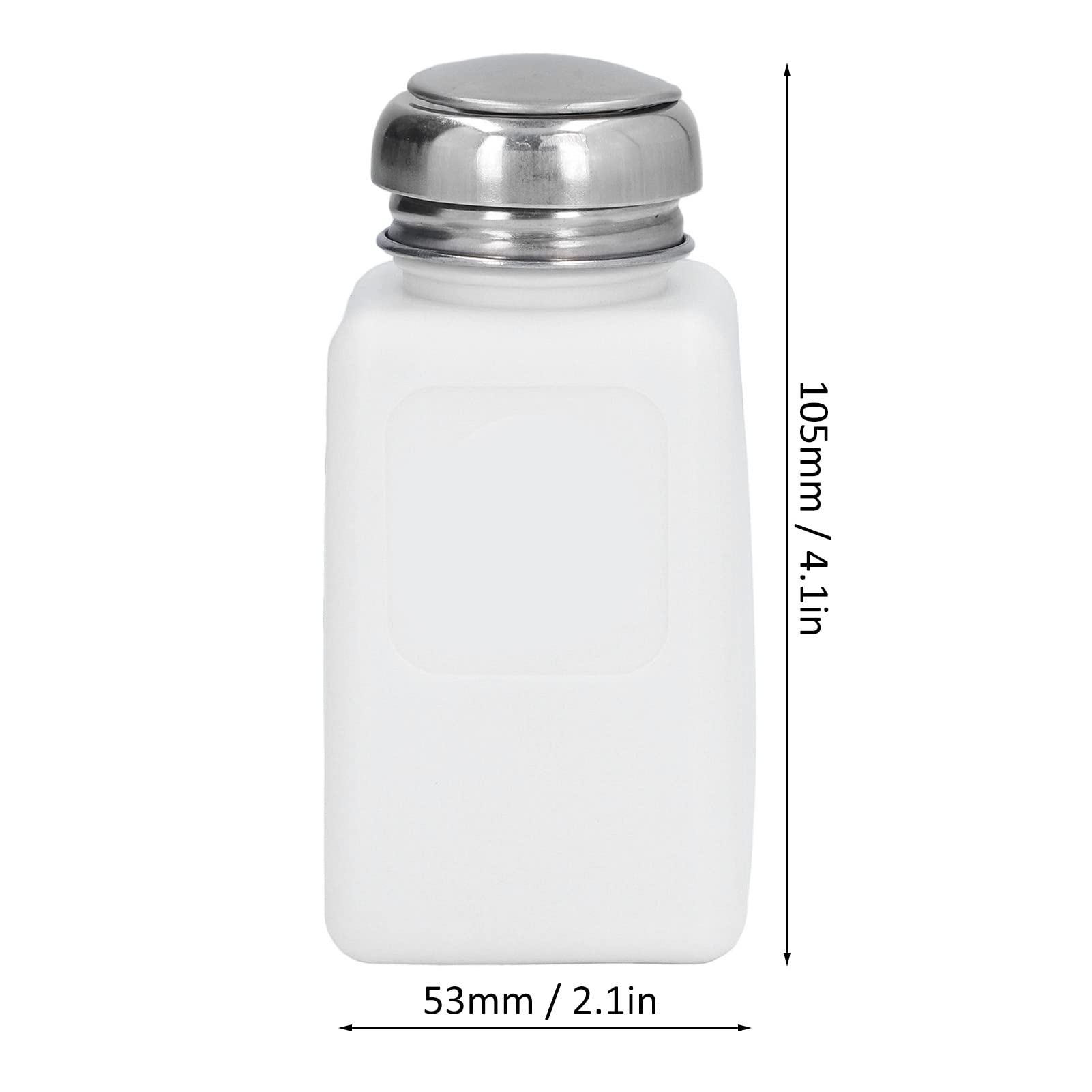 200ML Solvent Dispenser Press Type ESD Anti Static Bottle HDPE with Stainless Steel Lid(White)