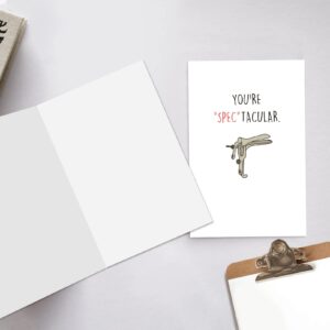 Funny You're Spectacular Card, Cute Thank You Card for OB GYN Midwife, Lovely Medical Themed Greeting Card