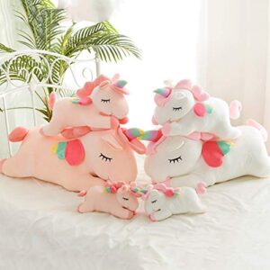 hitoshe Unicorn Stuffed Animals, Soft Unicorn Plush Hugging Pillow Toy Gifts for Kids (Pink, 12 in)