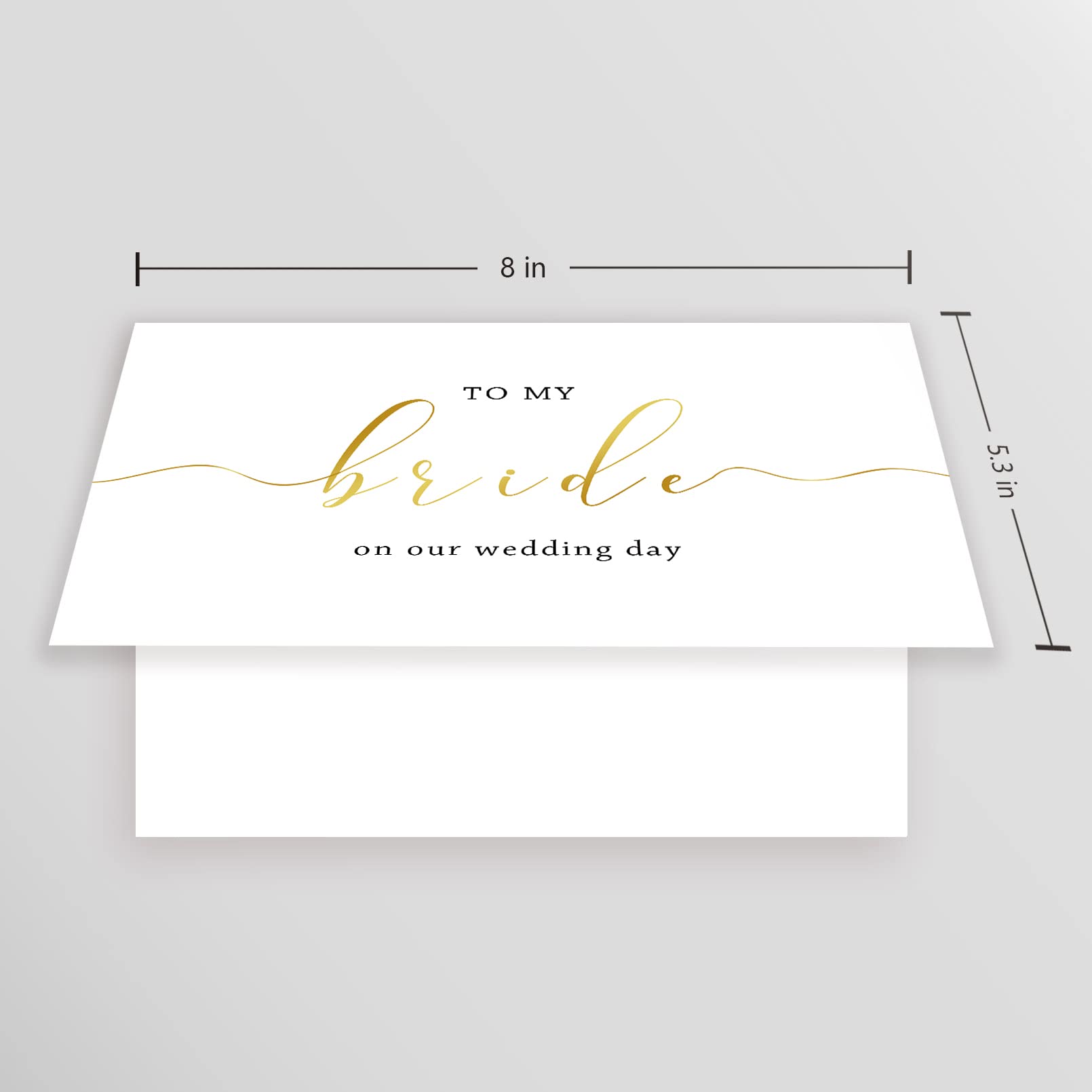 Spercy To My Bride on Our Wedding Day Card, Wedding Card for Bride, to My Wife on Our Wedding Day Card