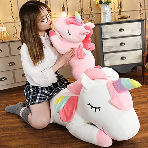 hitoshe Unicorn Stuffed Animals, Soft Unicorn Plush Hugging Pillow Toy Gifts for Kids (Pink, 12 in)