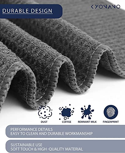 KYONANO Espresso Accessories - Barista Micro Cleaning Towels 4 Pack - Make The Perfect Coffee or Espresso - Coffee Accessories for Barista to Clean Steam Wand Coffee or Espresso Machine(12''x12'')