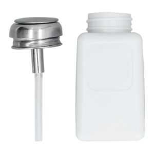 200ML Solvent Dispenser Press Type ESD Anti Static Bottle HDPE with Stainless Steel Lid(White)