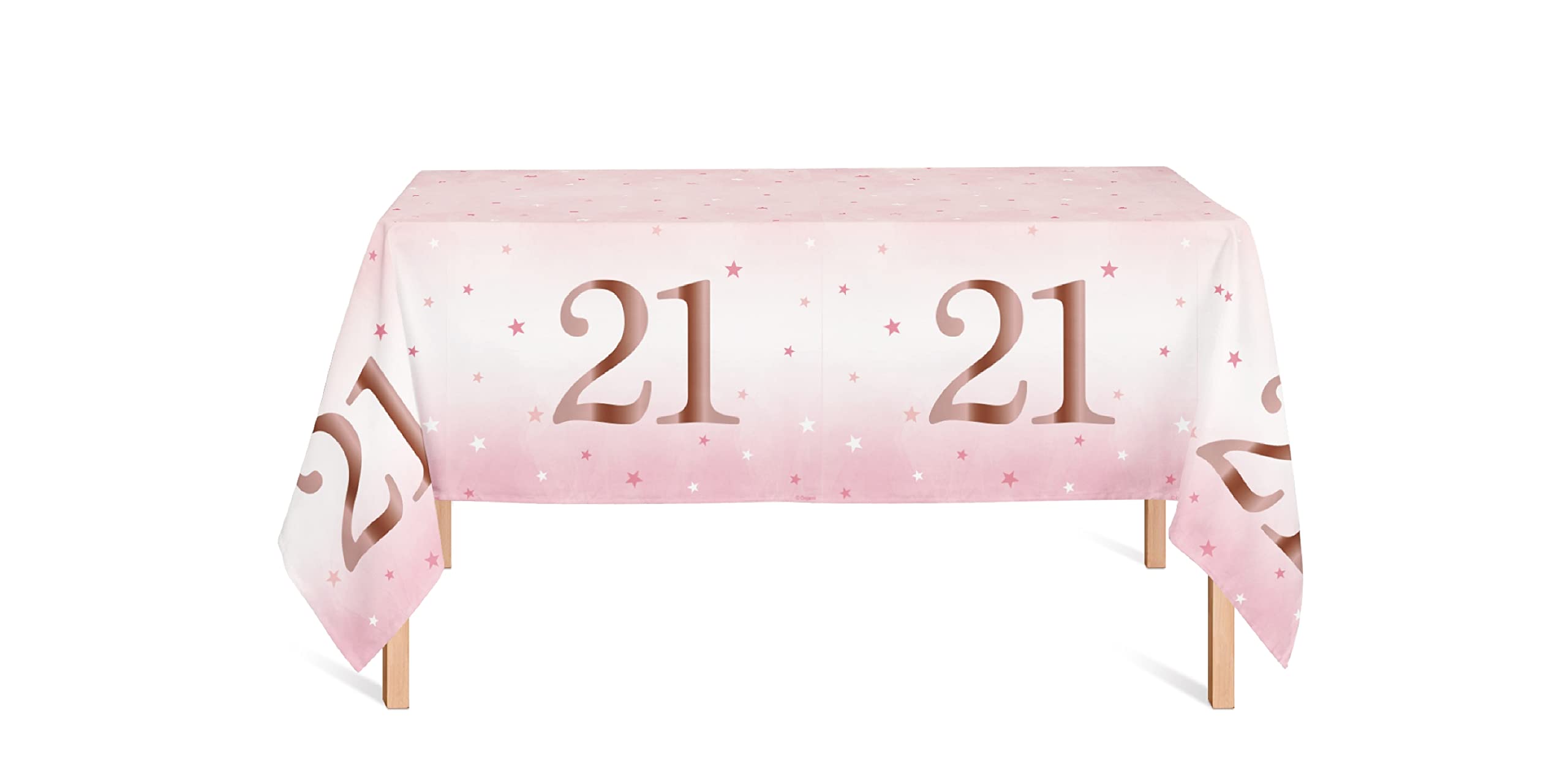 Oojami 4 Pack Happy Birthday Table Cover (4, Pink - 21st Birthday)