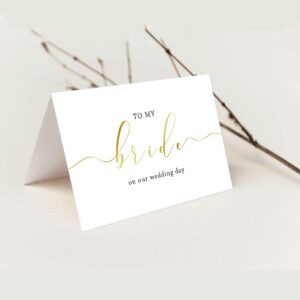 Spercy To My Bride on Our Wedding Day Card, Wedding Card for Bride, to My Wife on Our Wedding Day Card