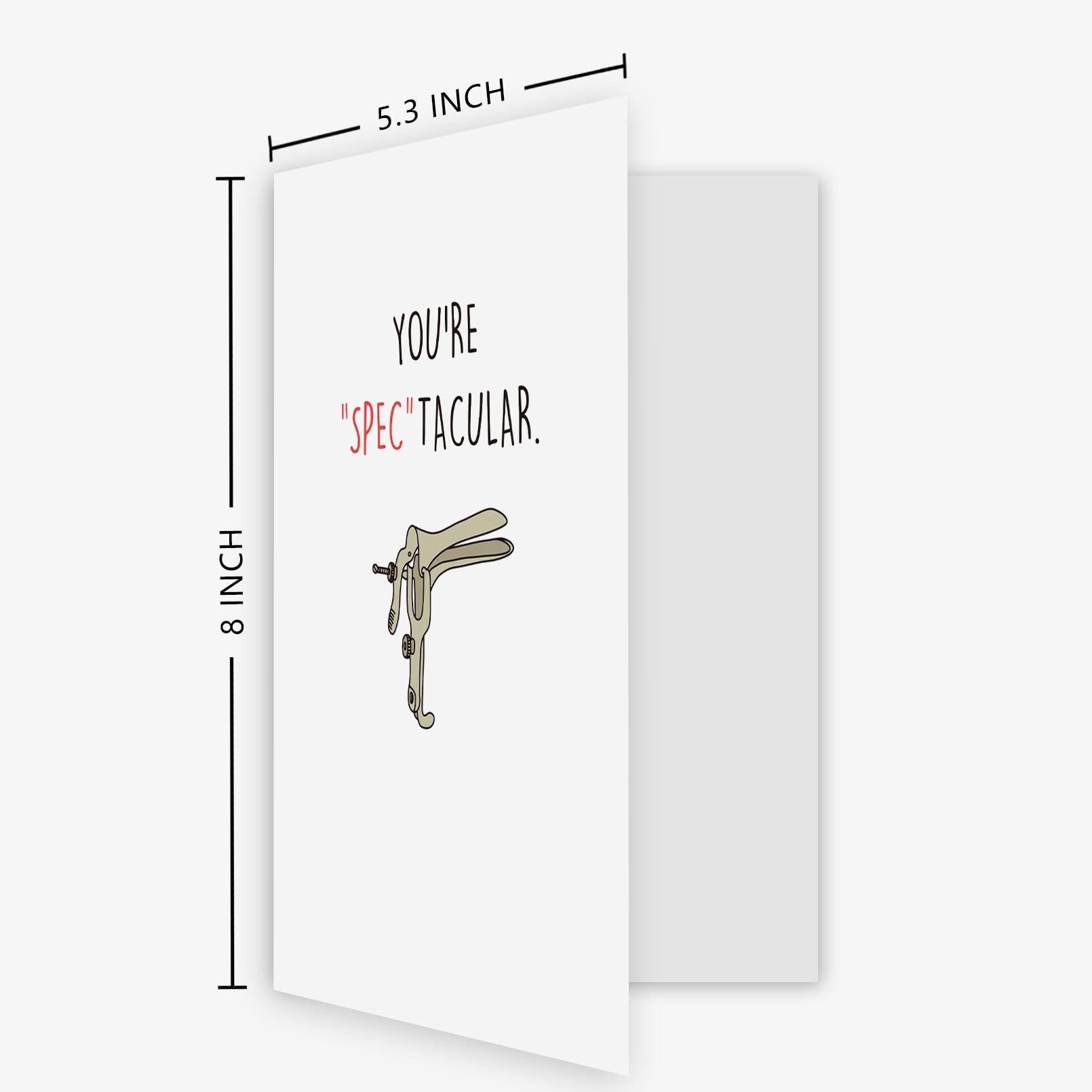 Funny You're Spectacular Card, Cute Thank You Card for OB GYN Midwife, Lovely Medical Themed Greeting Card