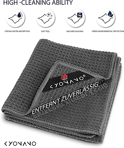 KYONANO Espresso Accessories - Barista Micro Cleaning Towels 4 Pack - Make The Perfect Coffee or Espresso - Coffee Accessories for Barista to Clean Steam Wand Coffee or Espresso Machine(12''x12'')