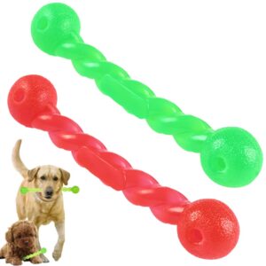 2 pcs doggy durable chew toy durable dog chew toy dental care a chew stick for teething puppies washable flexible floating swimming pool dog toy (medium)