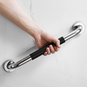 Top hacker Bathroom Grab Bar Stainless Steel Bath Grab Rail Shower Safety Handrail Anti Slip Rubber Grip Balance Bar Handle for Elderly Disabled Children Kitchen Toilet (Size : 11.8Inch)