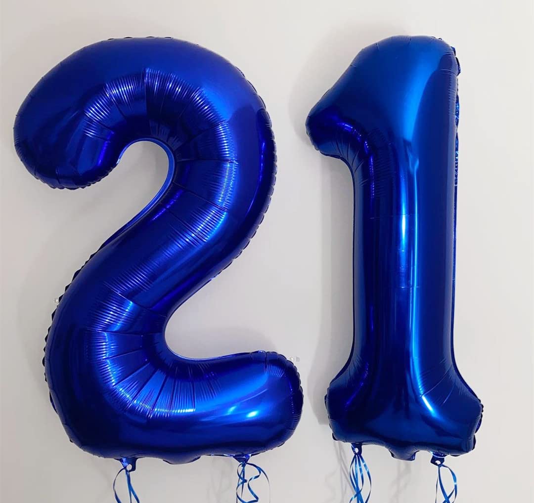 Navy Blue Number 2 Balloons,40 Inch Dark Blue 2 Birthday Balloon Large Foil Mylar Number Digital Balloons for Birthday Party Graduation Baby Shower Anniversary Decorations