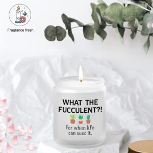 Funny Gifts for Friend Women Unique Birthday Christmas Gift for BFF Best Friend Cactus Succulents Friendship Presents for Sister Female Coworker Men - Lemongrass Sage Candles(7oz)