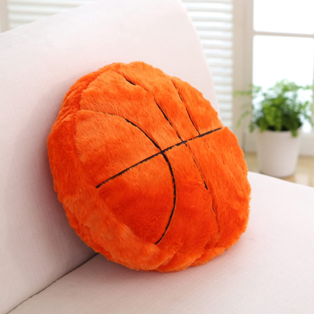 TONGMAN Basketball Plush Pillow Basketball Pillow Fluffy Durable Stuffed Basketball Throw Pillow Office Sofa Decorative Cushions（18 cm/45 inches） Soft and Durable Sports toyball Pillow