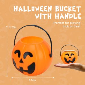 TOY Life Halloween Toys Prefilled Pumpkins Buckets Halloween Party Favors for Kids Bulk, 162Pcs Halloween Pinata Stuffers Halloween Bucket Goodies Bag Halloween Prizes Trick or Halloween Treats