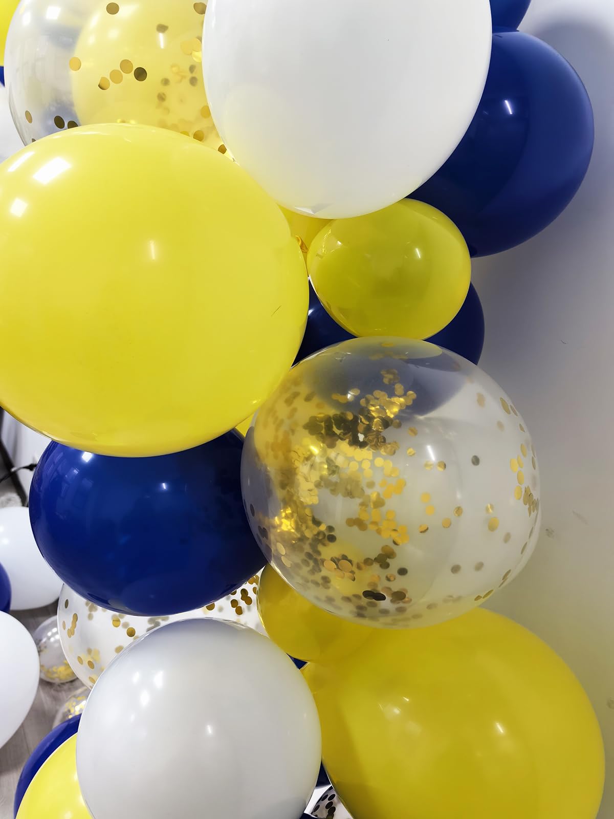 Graduation Party Decorations Navy Blue Yellow 2024/Blue Yellow Balloons/Michigan Balloons/Blue Yellow Birthday Party Decorations 40pcs for Blue Yellow Graduation Decorations 2024