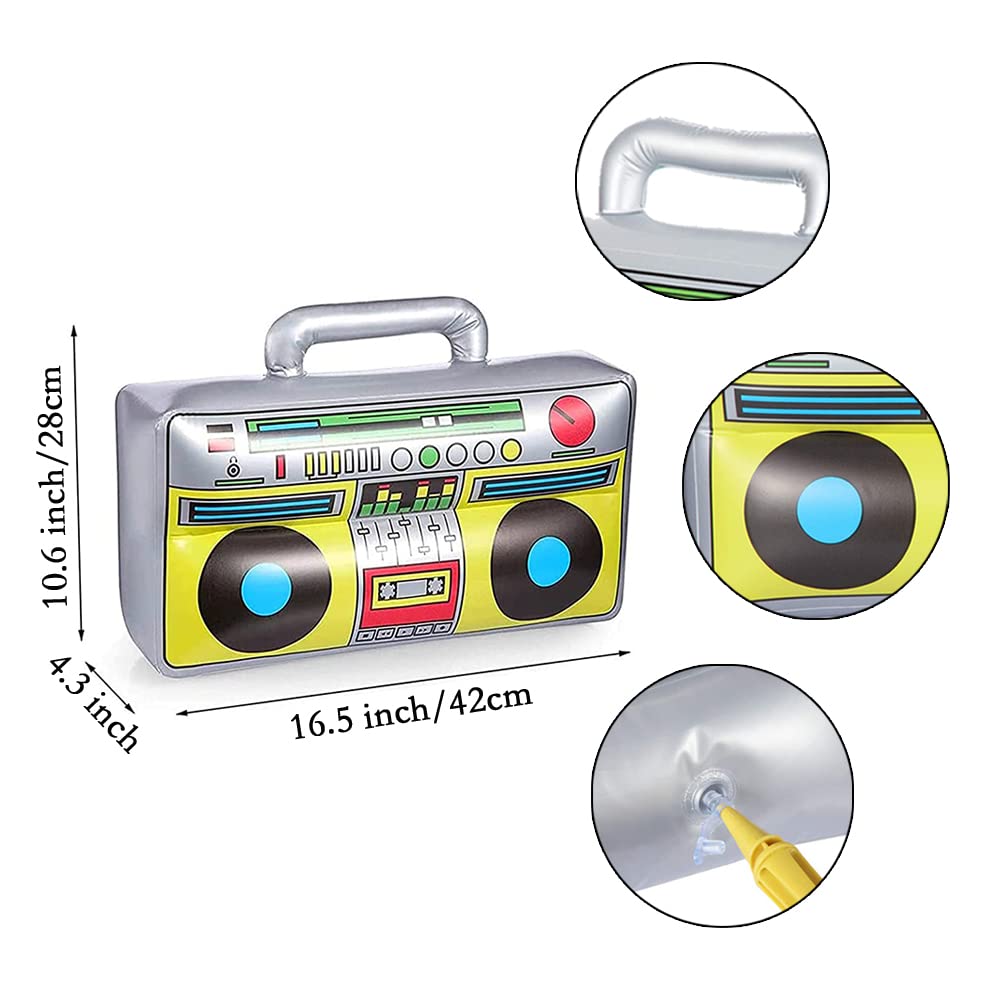 3 PCS Inflatable Boombox Inflatable Mobile Phone for Cosplay Props Hip Hop Theme Birthdays Weddings Graduations 80s 90s Party Decorations