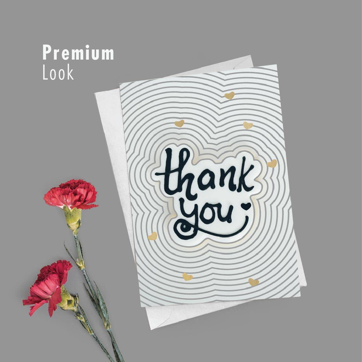 Easykart 18 Thank You Cards with Envelopes , Premium Gold Foil Print, 6 Designs Assorted Thank You Cards for Birthday , Baby Shower, Wedding, Bridal Shower, Small Business, 4.5”x 6.75”