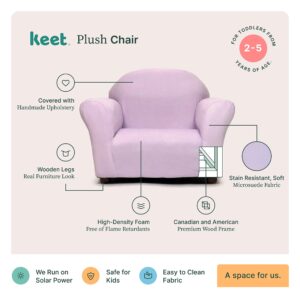 Keet Plush Children Chair, 2-5 Years Old, Lavender