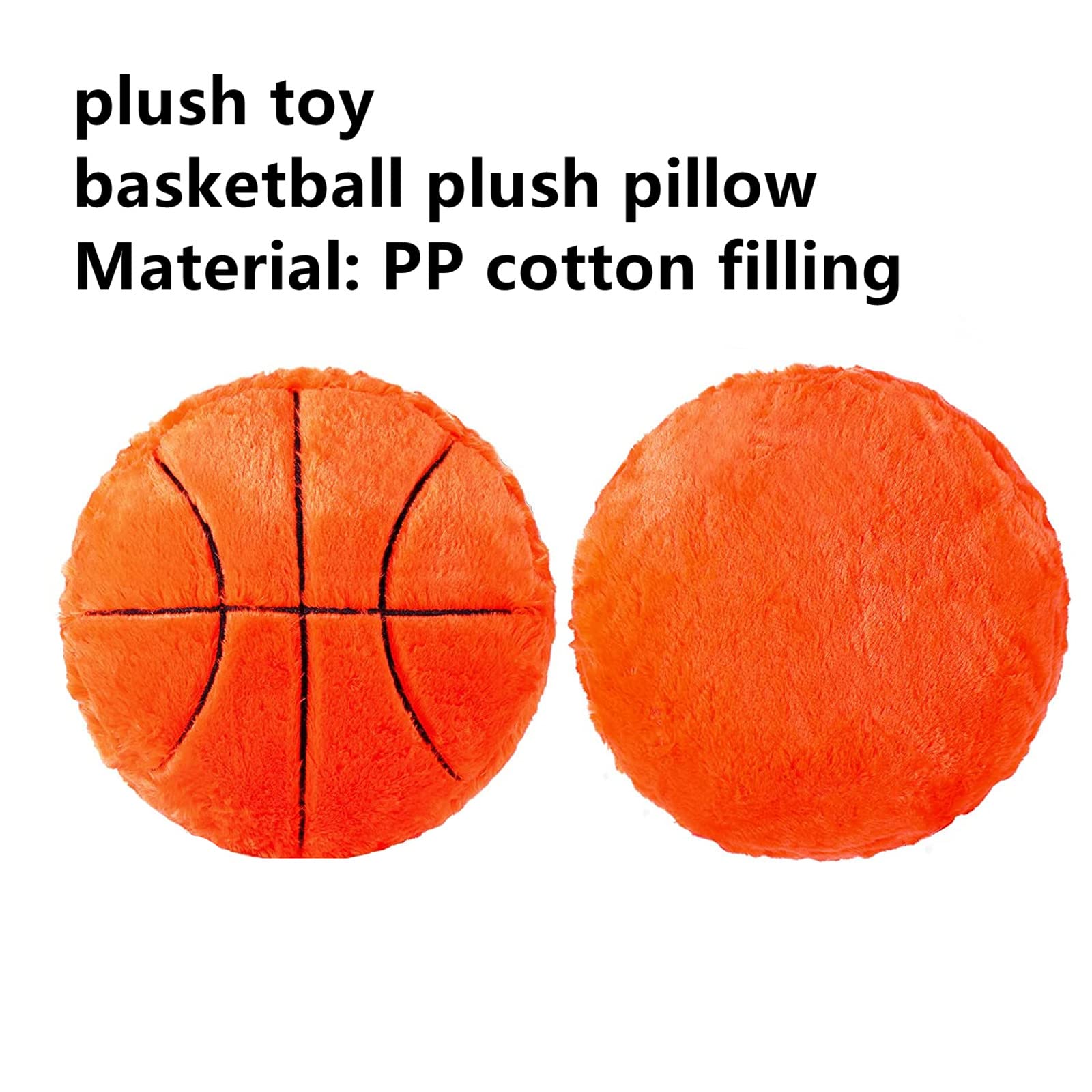 TONGMAN Basketball Plush Pillow Basketball Pillow Fluffy Durable Stuffed Basketball Throw Pillow Office Sofa Decorative Cushions（18 cm/45 inches） Soft and Durable Sports toyball Pillow