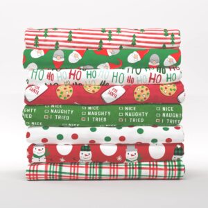 Spoonflower Fabric - Red Green White Polka Dots Christmas Holiday Celebrate Traditions Printed on Petal Signature Cotton Fabric by The Yard - Sewing Quilting Apparel Crafts Decor