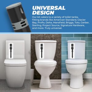 High Performance Universal Toilet Fill Valve Replacement Kit - Quiet and Fast Fill, Super Easy to Install (1-Pack)