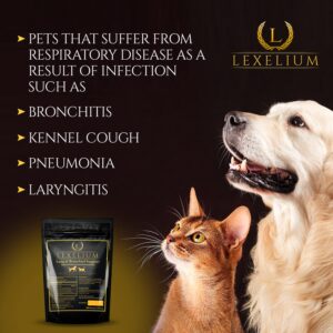 Lexelium Lung & Bronchial Supplement for Dogs and Cats - Provides Breathing Support & Keeps Lung Healthy – Optimizes Lung Function & Breathing - Easy to Mix Powder - 200G