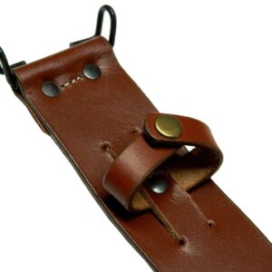 World War US M6 Leather Sheath for M3 Trench Knife Premium scabbard Drum Dyed Leather (Tan)