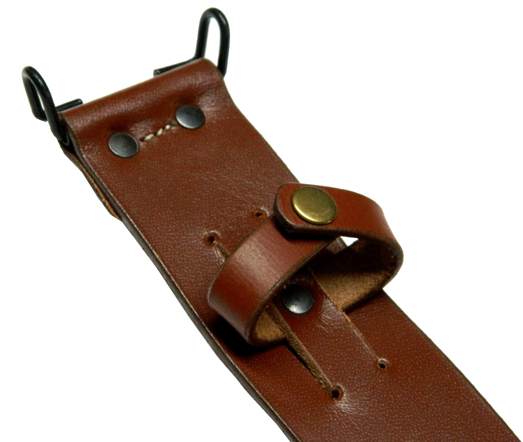 World War US M6 Leather Sheath for M3 Trench Knife Premium scabbard Drum Dyed Leather (Tan)