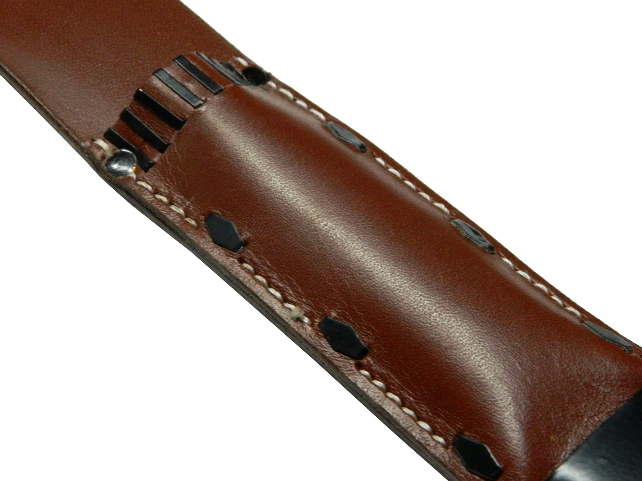 World War US M6 Leather Sheath for M3 Trench Knife Premium scabbard Drum Dyed Leather (Tan)