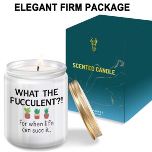 Funny Gifts for Friend Women Unique Birthday Christmas Gift for BFF Best Friend Cactus Succulents Friendship Presents for Sister Female Coworker Men - Lemongrass Sage Candles(7oz)