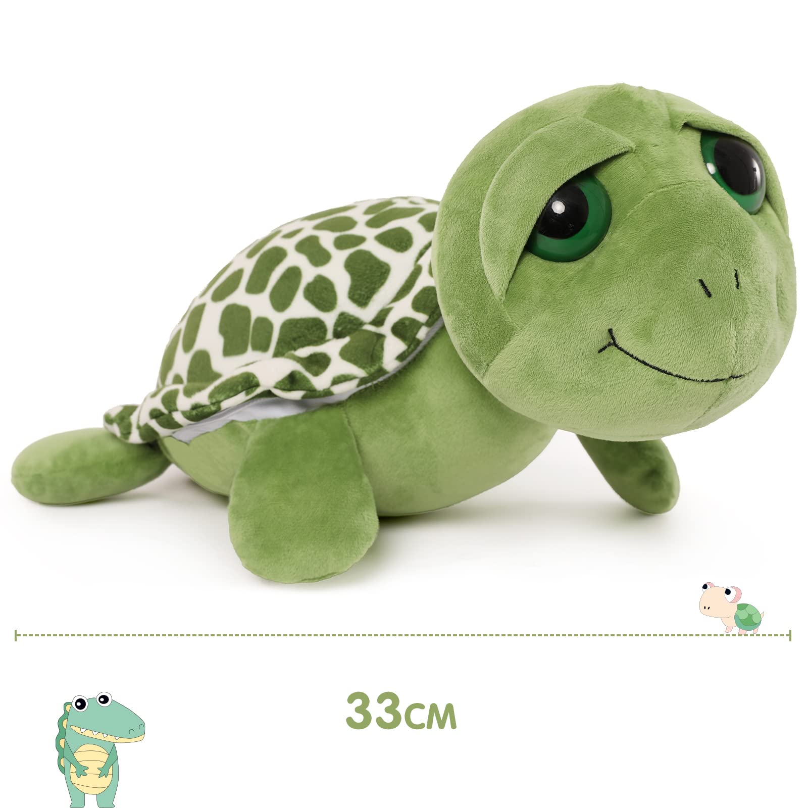 Karister 4Pcs Turtle Stuffed Animals with Babies Inside Shell,Sea Turtle Plush Toy 14'',Stuffed Turtle for Kids,Plush Turtle for Birthday Christmas or Baby Shower,Turtle Pillow,Tortoise Plush Toys