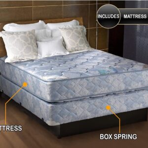 DS Solutions USA Chiro Premier 2-Sided Orthopedic (Blue Color) Full XL Mattress Only with Mattress Protector Included - Fully Assembled, Innerspring coils, Long Lasting Comfort