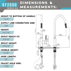 Strictly Sinks Pull Down Kitchen Faucet – Kitchen Faucet with Pull Out Sprayer & 360° Swivel Spout, Faucet for Kitchen Sink with Spray & Stream Modes (Black & Gold Finish)