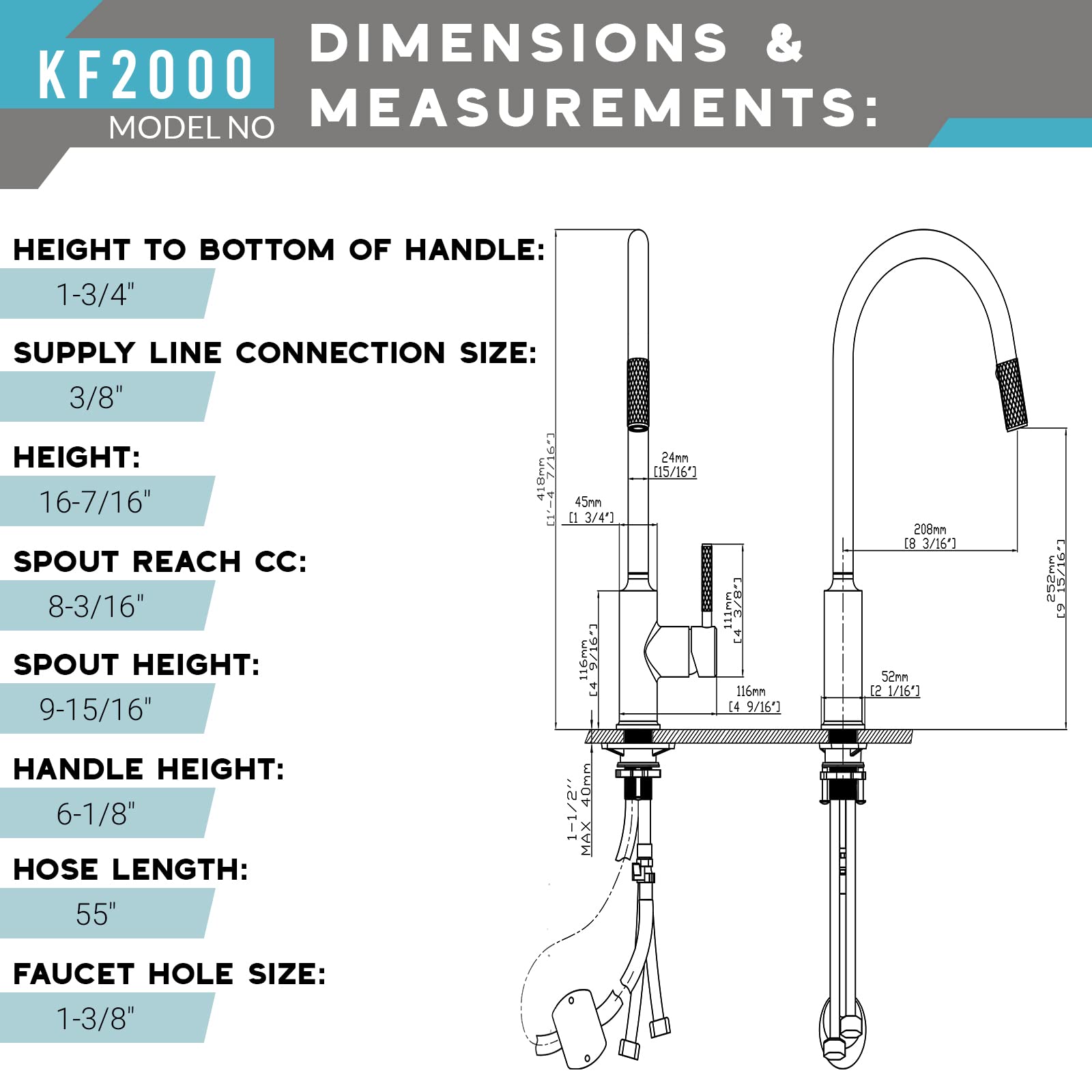 Strictly Sinks Pull Down Kitchen Faucet – Kitchen Faucet with Pull Out Sprayer & 360° Swivel Spout, Faucet for Kitchen Sink with Spray & Stream Modes (Black & Gold Finish)