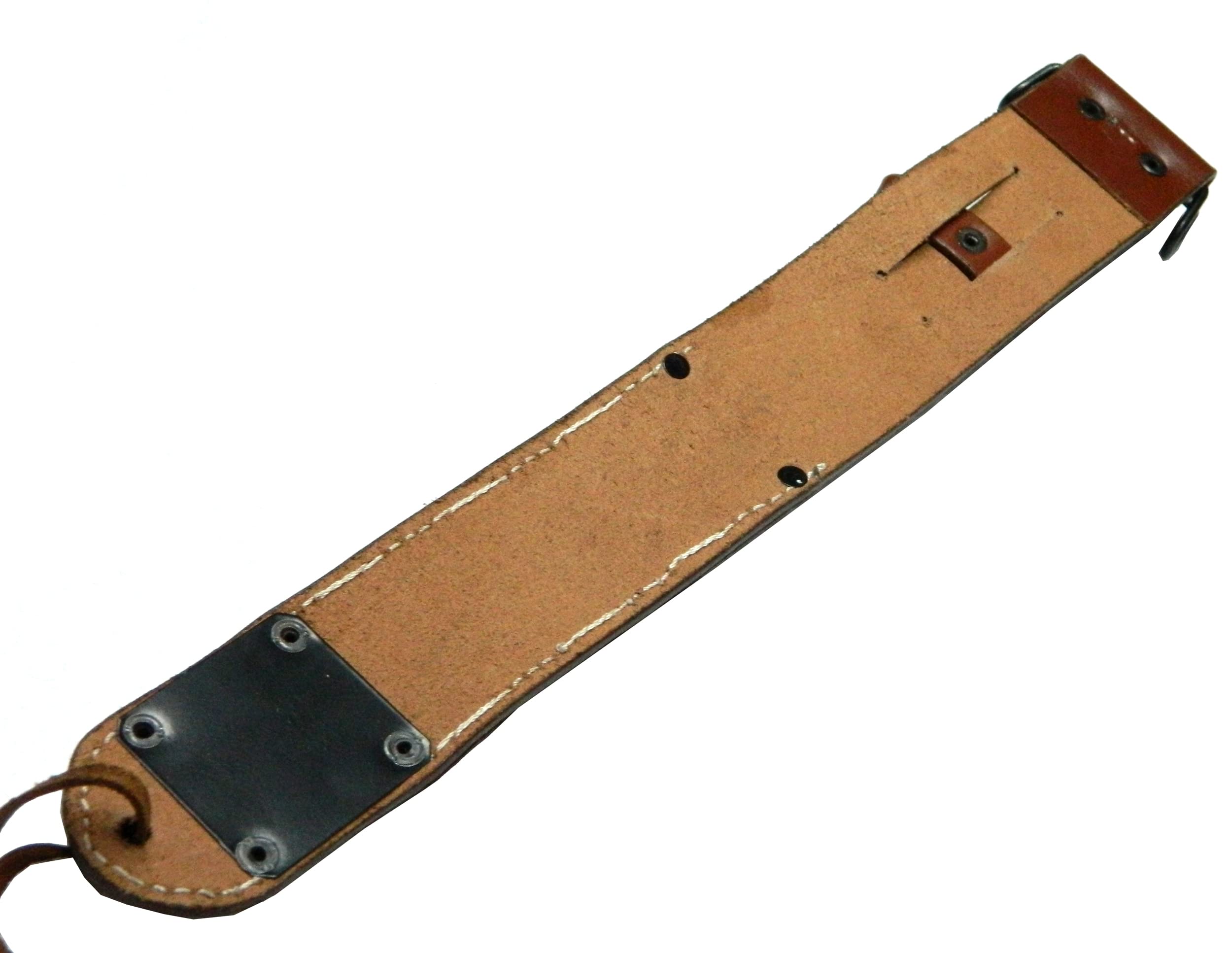 World War US M6 Leather Sheath for M3 Trench Knife Premium scabbard Drum Dyed Leather (Tan)