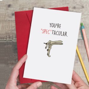 Funny You're Spectacular Card, Cute Thank You Card for OB GYN Midwife, Lovely Medical Themed Greeting Card