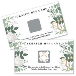 big dot of happiness boho botanical bride - greenery bridal shower and wedding party game scratch off cards - 22 count