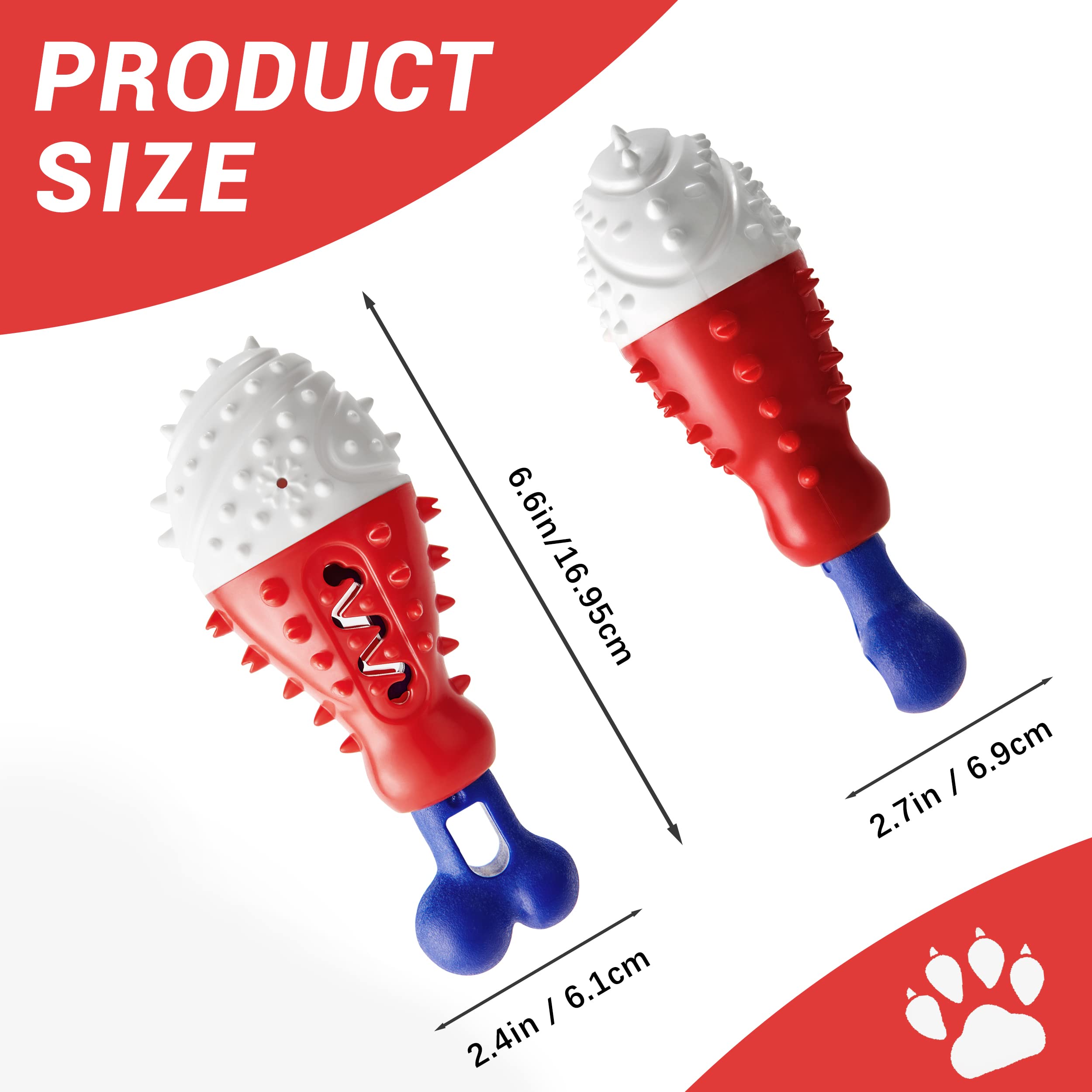 AL AILAIKE Dog Chew Toys for Aggressive Chewers,Puppy Toothbrush Clean Teeth Toys,Interactive Training Chew Toy , Dental Oral Care for Small Medium Dogs (Chicken Leg)