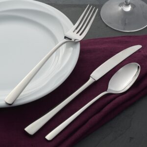 Oneida Doublet 20 Piece Everyday Flatware Set, 3.05 LB, Metallic