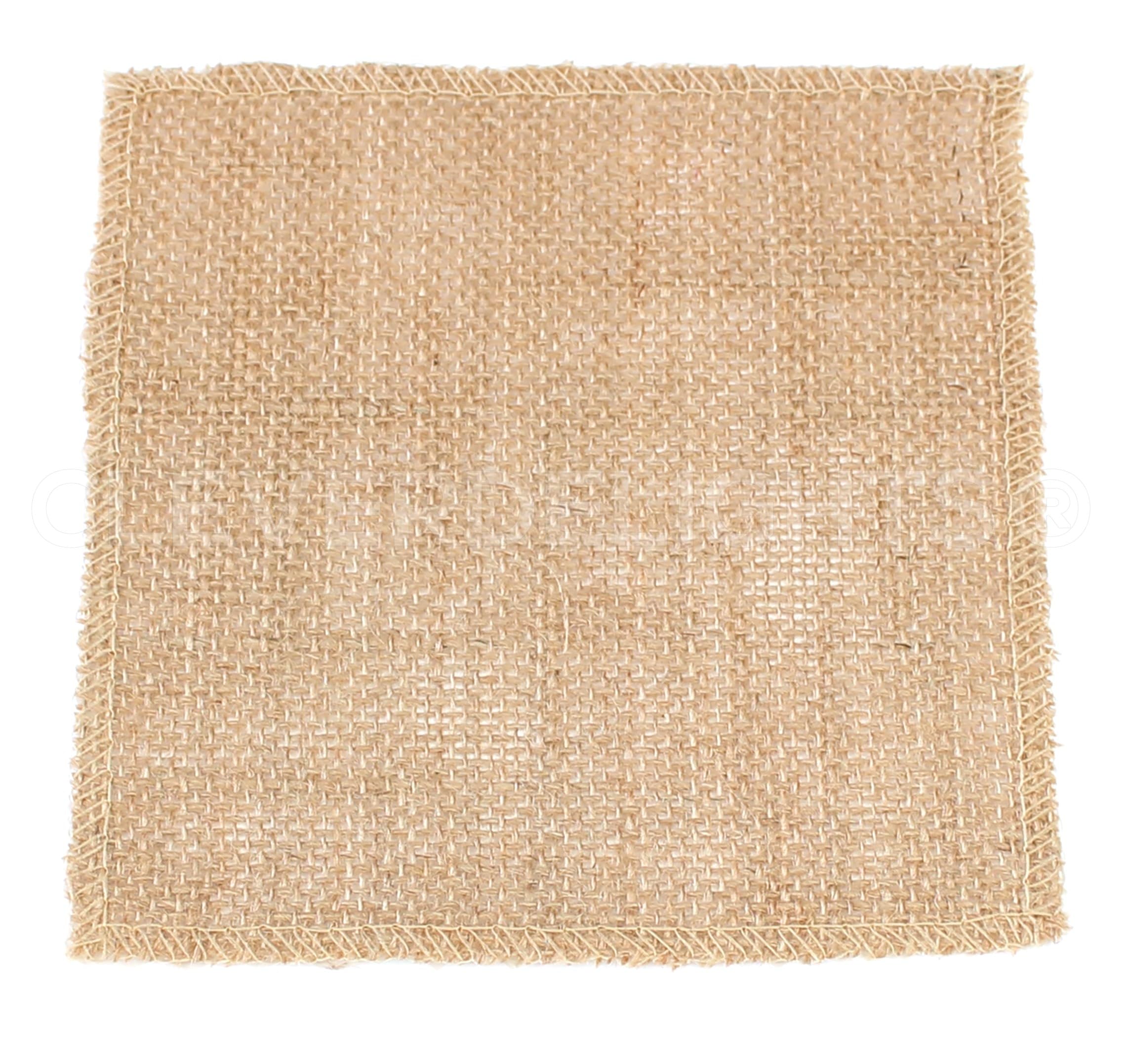 CleverDelights 6" Burlap Squares - 12 Pack - Premium Jute Burlap - Finished Edges