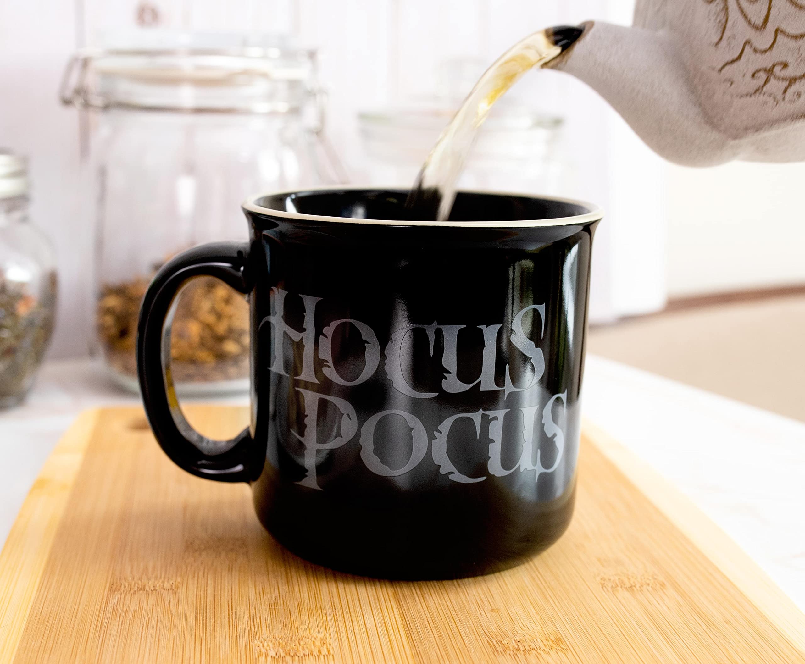 Disney Hocus Pocus Sanderson Museum Ceramic Camper Mug | BPA-Free Travel Coffee Cup For Espresso, Caffeine, Cocoa, Beverages | Home & Kitchen Essentials | Holds 20 Ounces