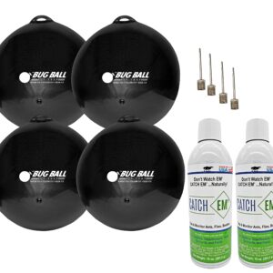 Bug Ball 4 Pack Deluxe kit - Odorless Eco-Friendly Biting Fly and Insect Killer with NO Pesticides or Electricity Needed, Kid and Pet Safe