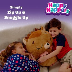 Happy Nappers: Pillow & Sleepy Sack: Medium - Hedgehog - 54 x 20, 2-in-1: Plush Animal Opens Into Sleeping Bag, Soft Play & Nap Character, Kids 3+