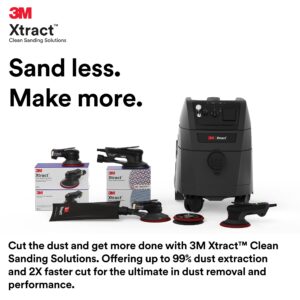 3M Xtract Portable Dust Extractor, 64256, 9 Gallon/35 Liter, Industrial Vacuum with Automatic Filter Clean Without Flow Stoppage, HEPA Filter, Compatibility with Pneumatic and Electric Sanders , Black