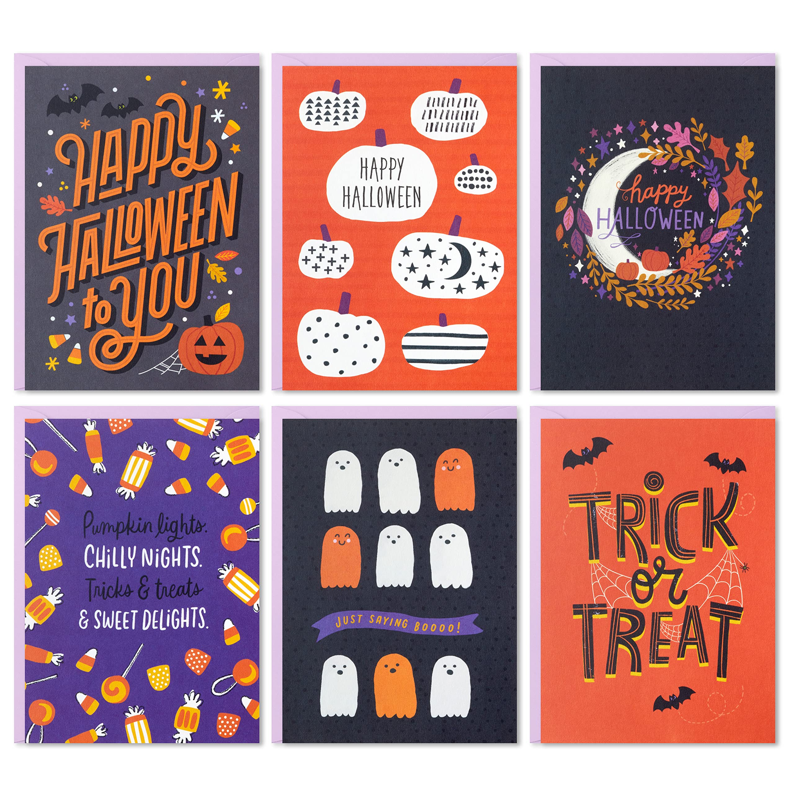 Hallmark Halloween Cards Assortment, Tricks and Treats (36 Cards with Envelopes)