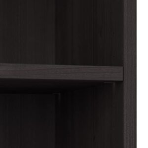 Bestar Logan 5 Shelf Bookcase in Charcoal Maple, 30W