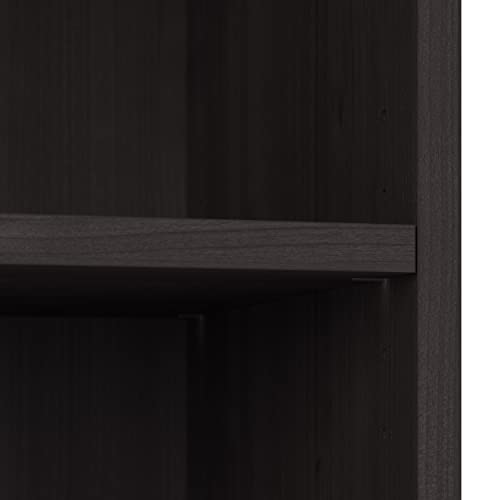 Bestar Logan 5 Shelf Bookcase in Charcoal Maple, 30W